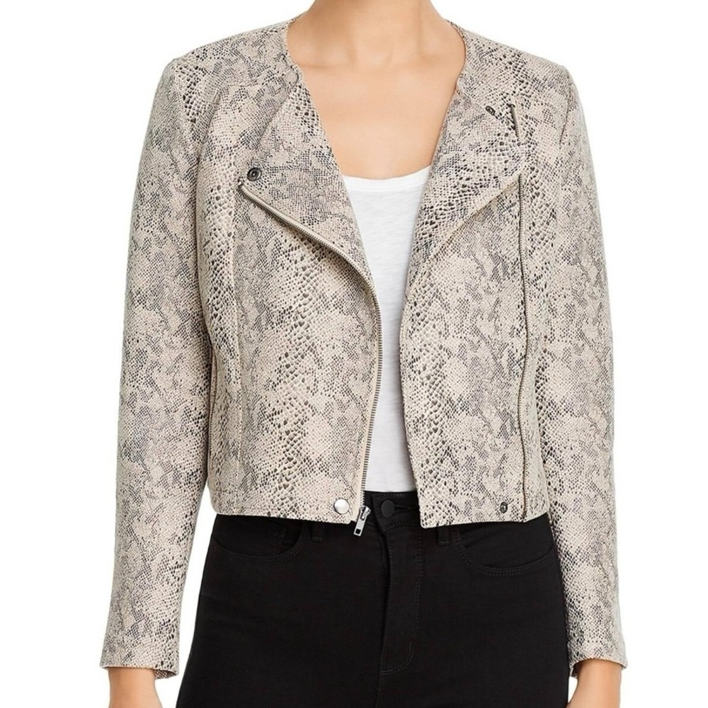 cupcakes & cashmere Snake-Print Faux Suede